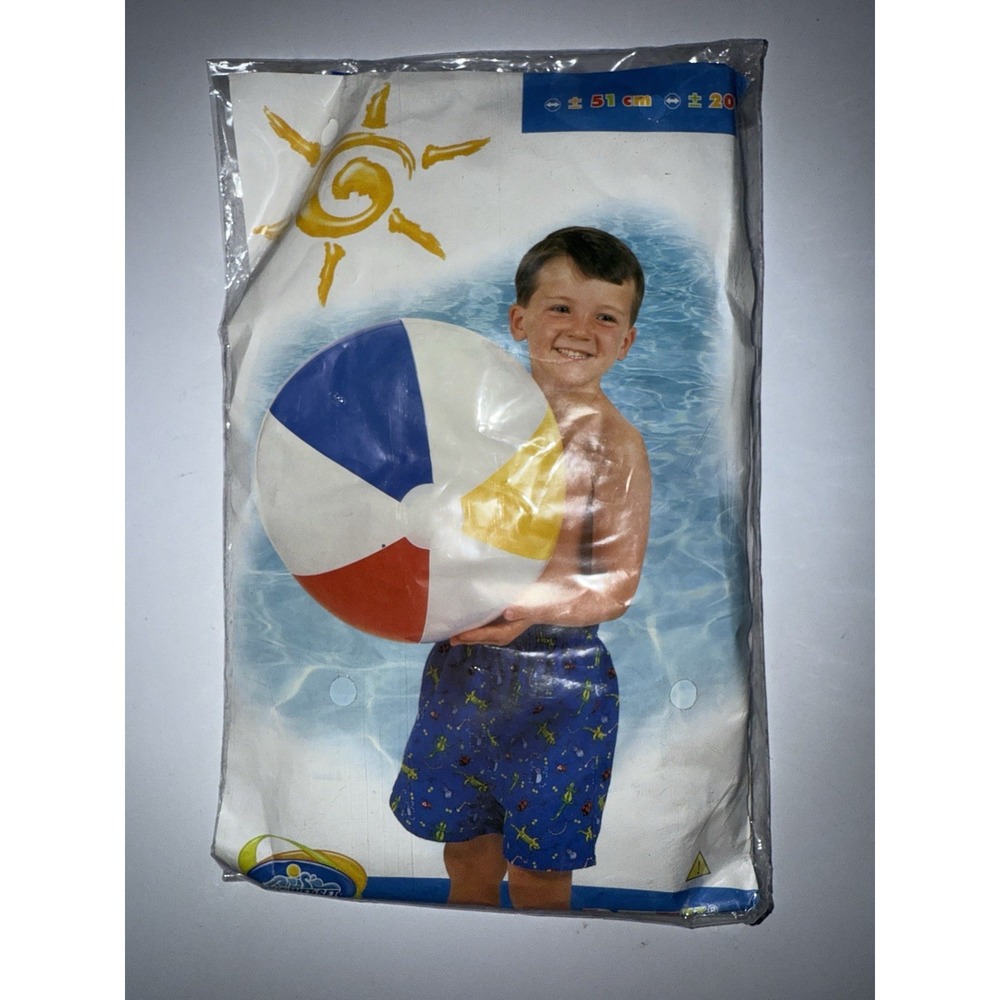 Vintage Intex‎ The Wet Set 2002 #59020 20" Beach Ball New Sealed Y